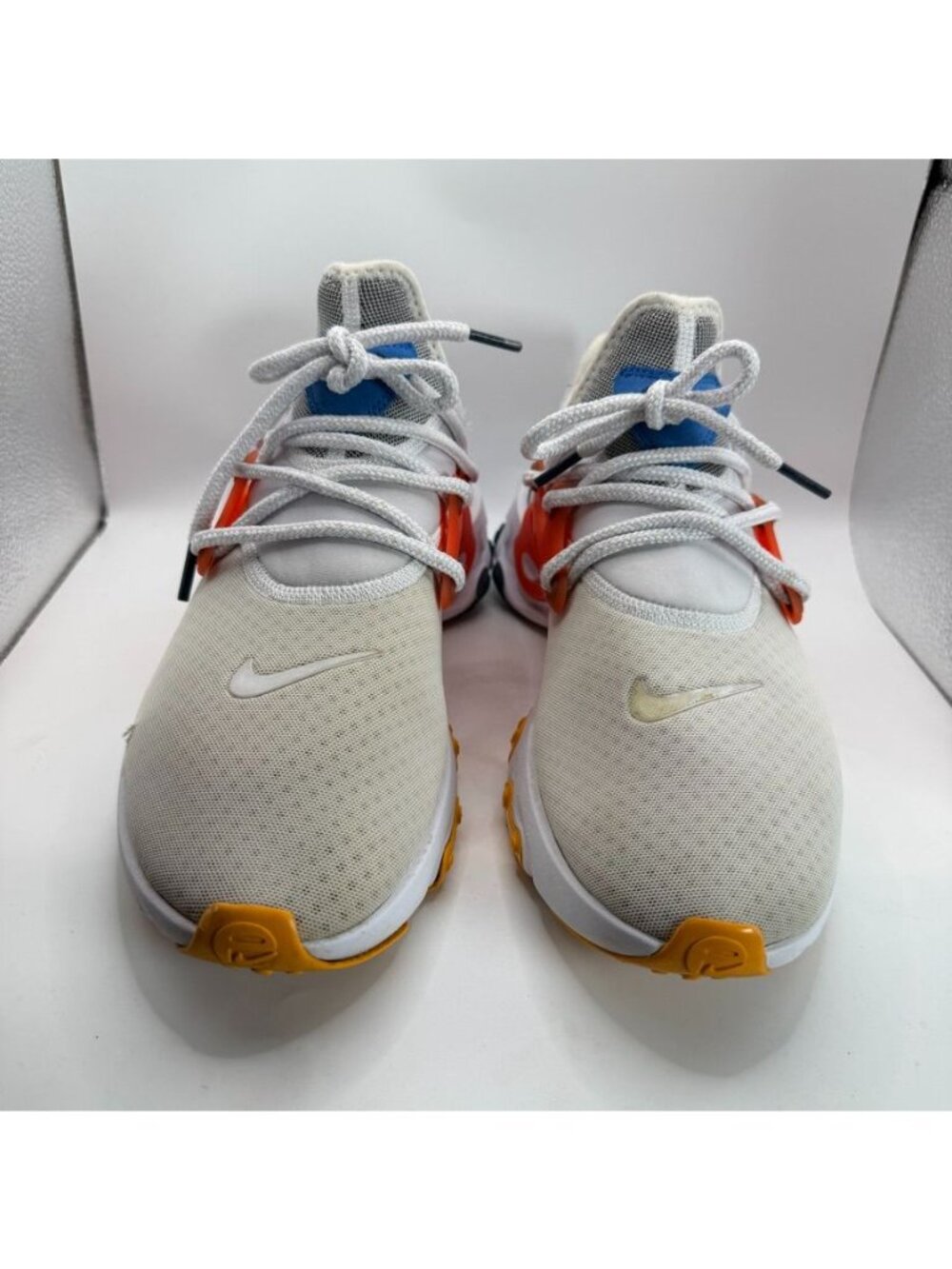 Nike React Presto Breezy Thursday White Orange Blue Mens Running Shoes Size 9.5 - Picture 2 of 8